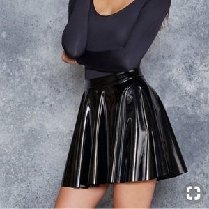 Blackmilk PVC skater skirt XS